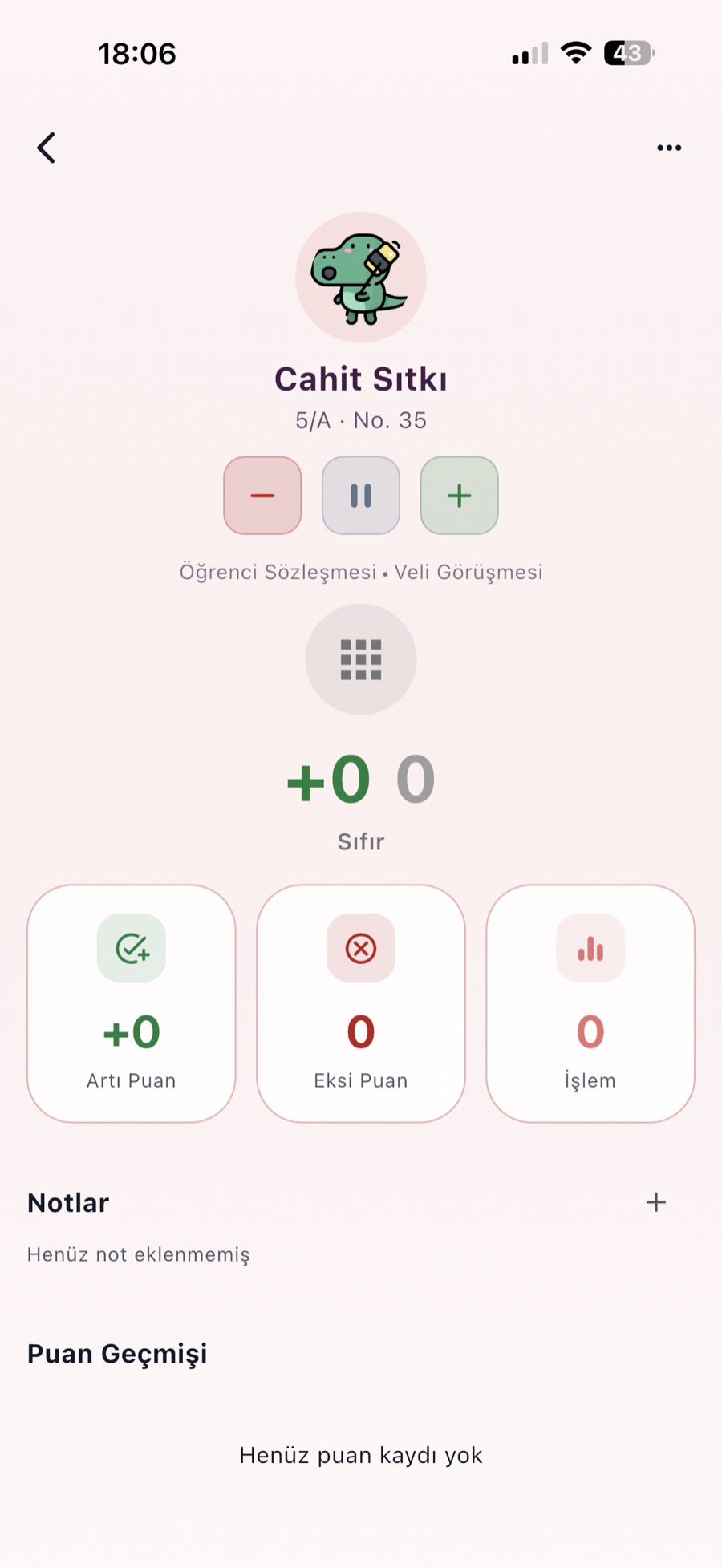 Öğrenci detay ekranı